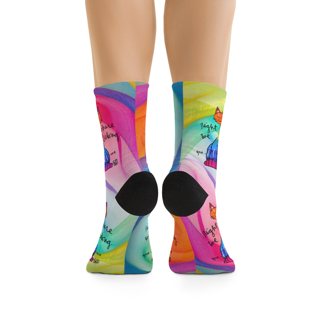 Right Where We Belong - Rainbow Collection - Lebo Tribe Socks